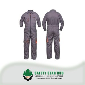 Grey Mechanical Overalls with Pockets