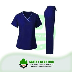 Navy blue medical scrubs Top and bottom