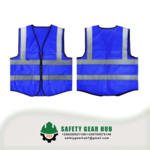 Reflector Vest Zip  with pockets-Blue
