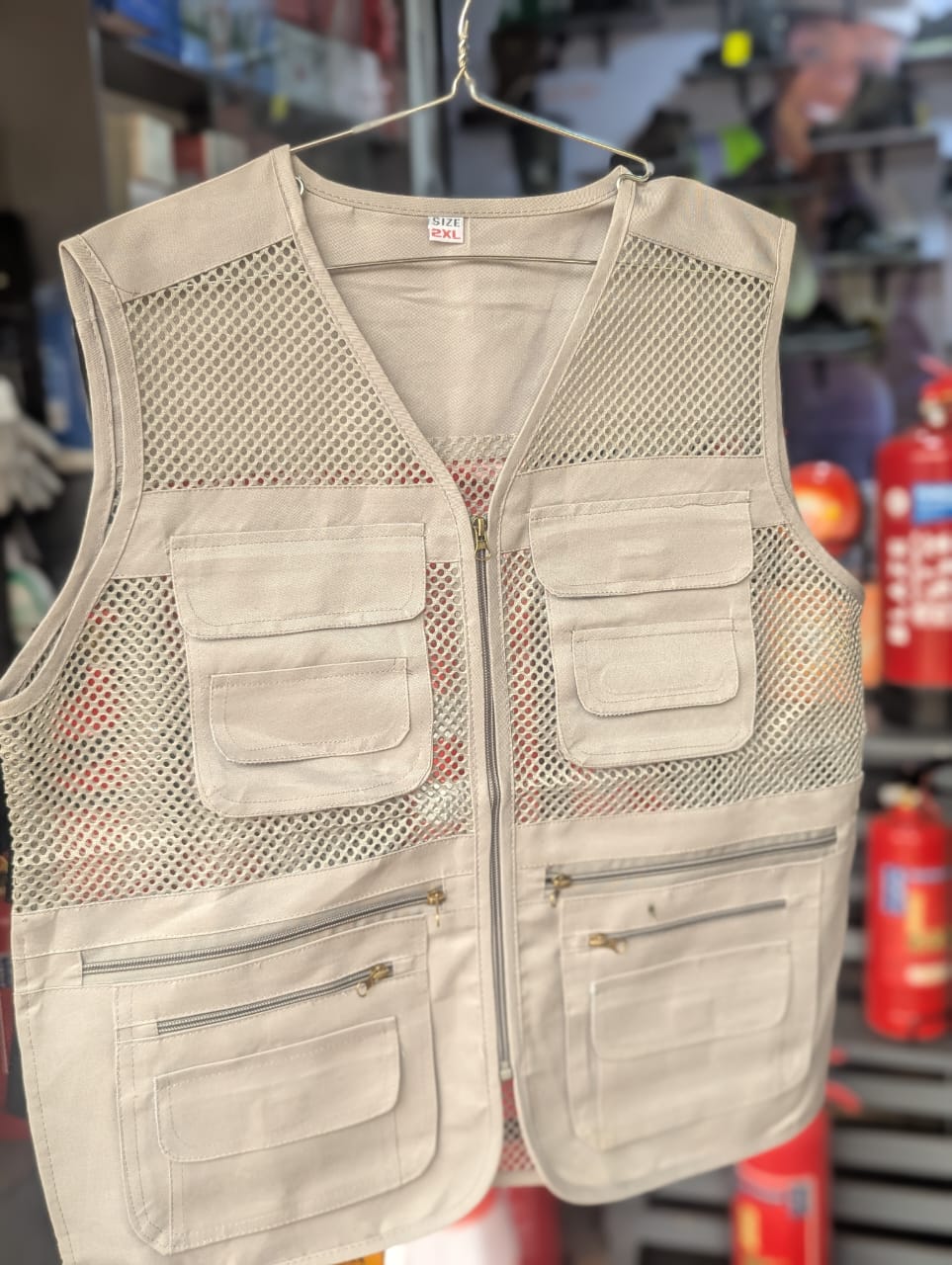 khaki Netted press coat - Image 7