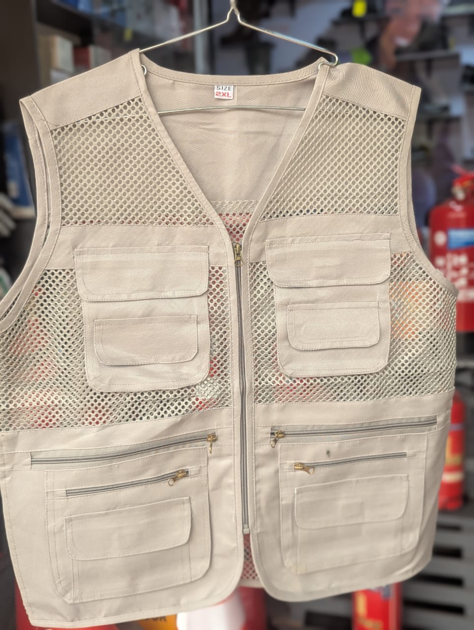 khaki Netted press coat - Image 8